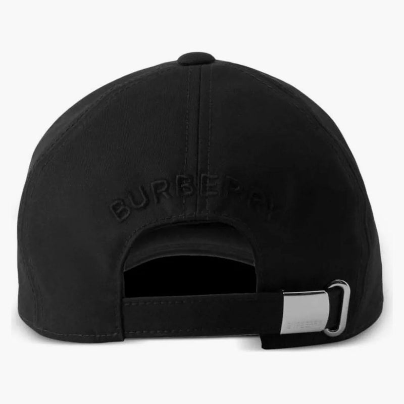 Burberry Ekd Applique Cotton Baseball Cape Black