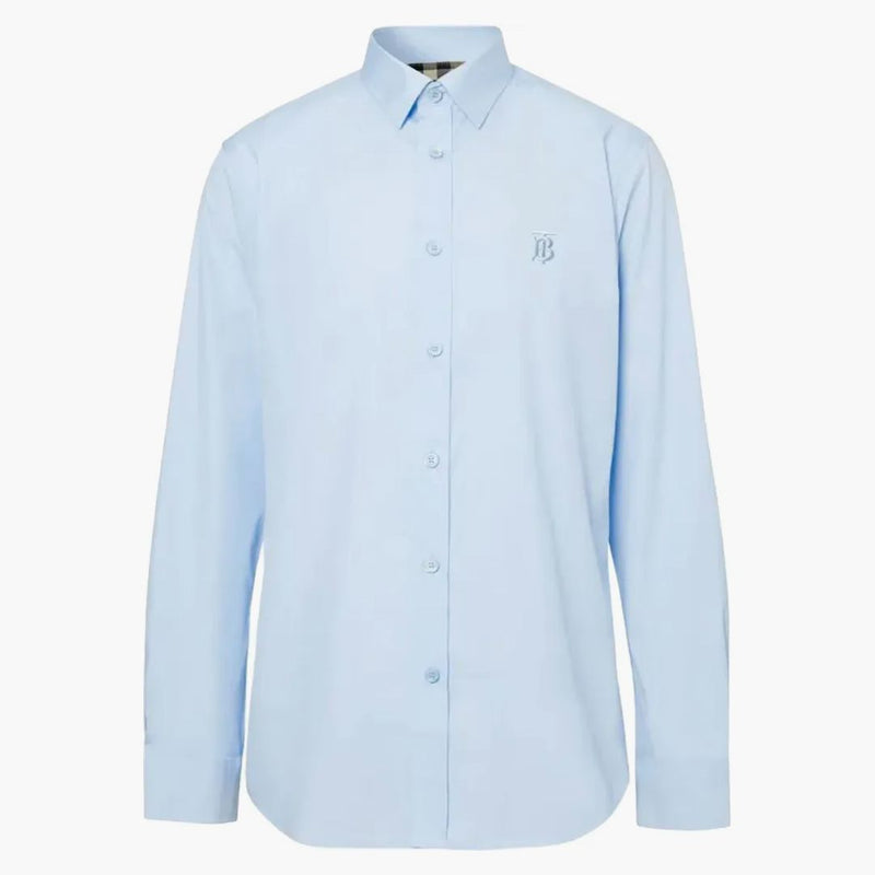 Burberry Ekd Embroidered Shirt Blue