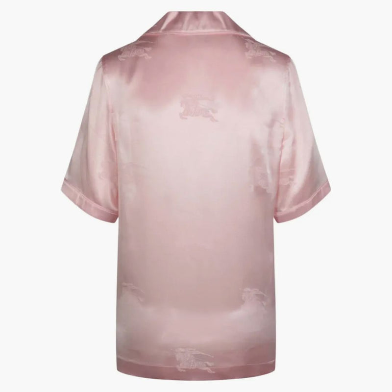 Burberry Ekd Jacquard Silk Shirt Light Pink