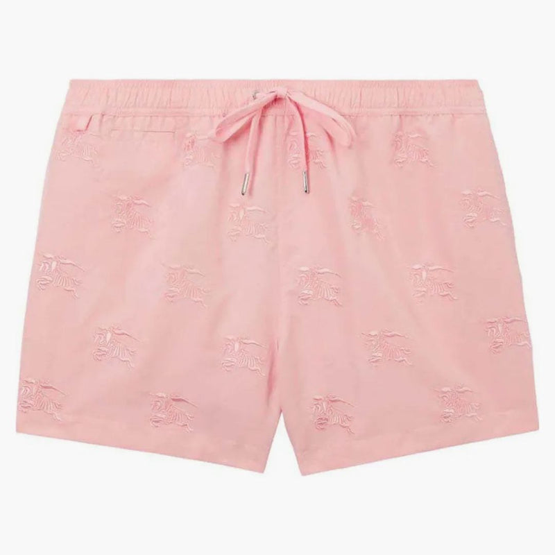 Burberry Ekd Motif-Embroidered Swim Shorts Pink