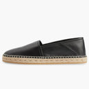 Burberry Ekd Round-toe Leather Espadrille Black
