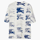 Burberry Ekd Stamp Print Print Cotton Tričko bílé