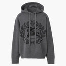 Burberry Ekd Wool Jacquard Oversize Bluie Ciemna szara melanż