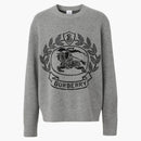 Burberry EKD Wool Jacquard suéter de gran tamaño Dark Thunder Gray