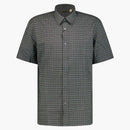 Burberry Edward Camisa de cheque de manga corta Gray Dark Grey