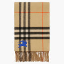 Burberry Ekd Cashmere Reversible Scarf Sand