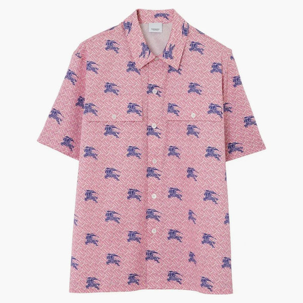 Burberry ekd tb-monogram bomullsskjorta rosa