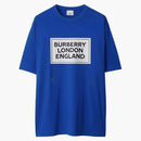 BURBERRY ELLISON LOGO PRINT TIRIRK BULA BLUE