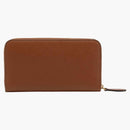 Burberry Embossed Leather Zip-Around Wallet Tan