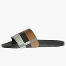 Burberry Embossed Logo Slides Camel Check
