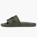 Burberry Embossed Logo Slides Dark Fern Green Black