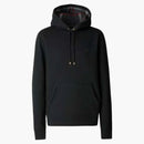 Burberry Embroidered Ekd Cotton Blend Hoodie Black