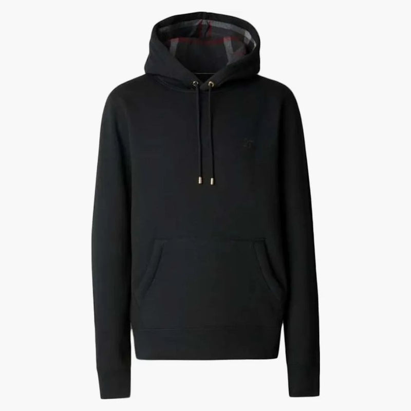 Burberry ricamato con cappuccio di miscela di cotone EKD nero