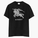 Burberry empoidered ekd bavlněné prorsum tričko černé