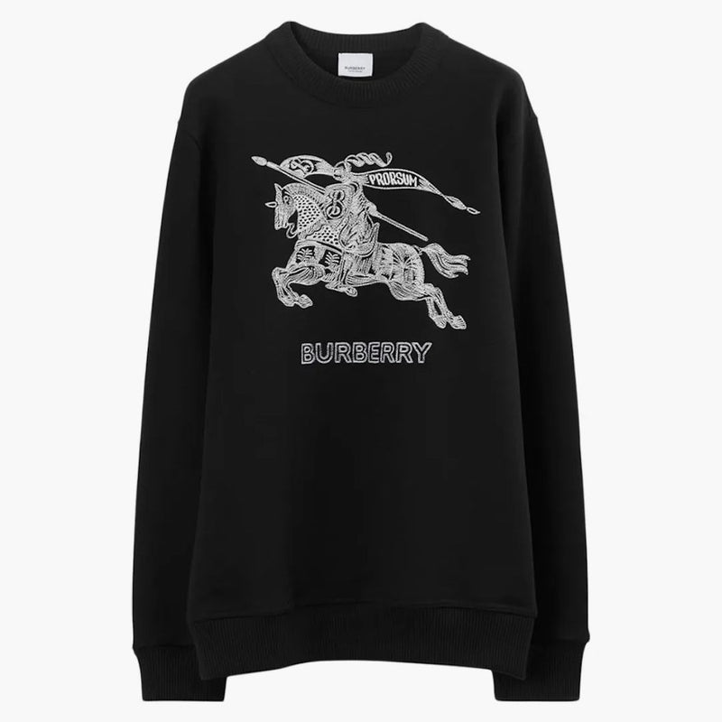 Burberry ricamato ekd cotone nero