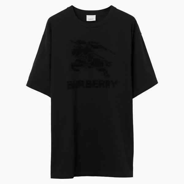 Burberry broderad ekd bomull t-shirt svart