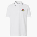 Burberry Empoidered Graphic Logo Polo košile bílá