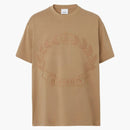 Burberry empoidered-logo bavlněné tričko béžové