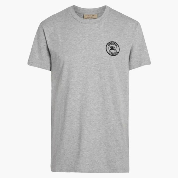 Burberry broderad logotyp bomull t-shirt grå/svart