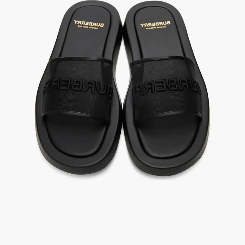 Burberry Embroidered Logo Slide Black (women's)