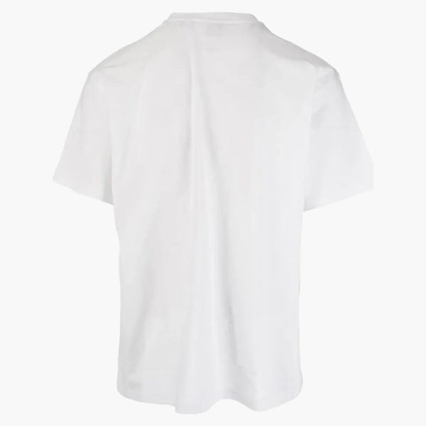 T-shirt logo ricamato da burberry bianco