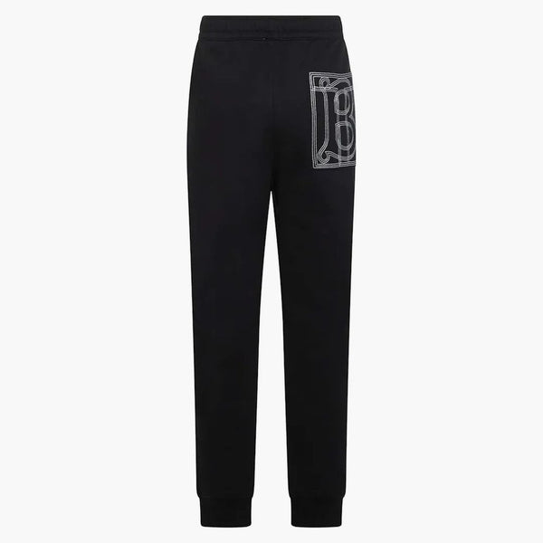 Burberry Embroidered-logo Tapered Track Pants Black