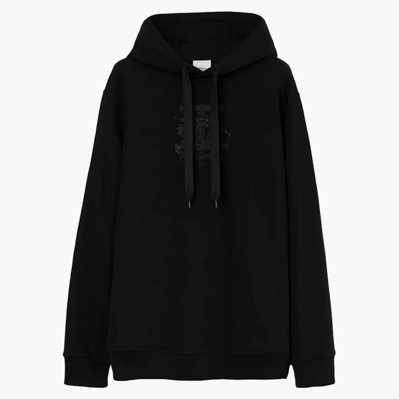 Burberry broderad monogram EKD Cotton Hoodie Black