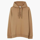 Burberry Embroidered Monogram Ekd Cotton Hoodie Camel