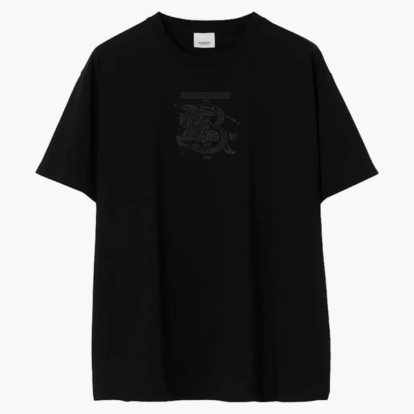 Burberry broderad monogram EKD Cotton T-shirt svart