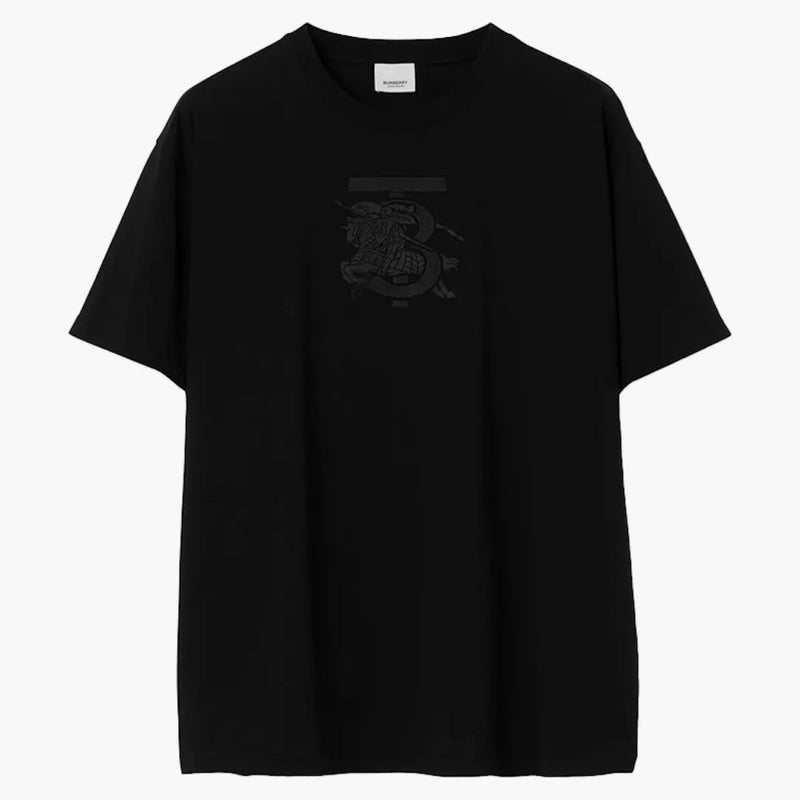 Burberry broderad monogram EKD Cotton T-shirt svart