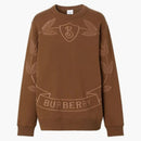 Vyšívaná dubová list Crest Cotter Cotton Mikina Hnědá