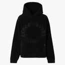 Burberry Embroidered Oak Leaf Crest Fleece Hoodie Black