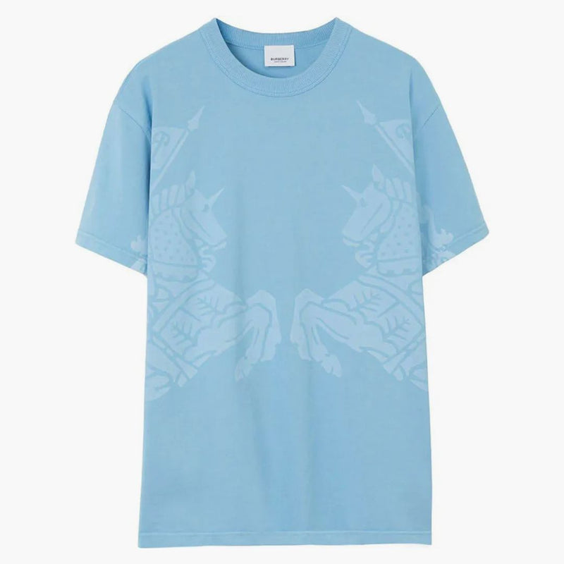 T-shirt di Burberry Equestrian Knight azzurro