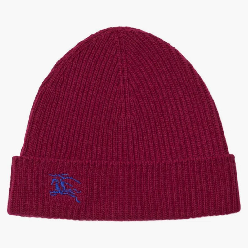 Burberry Equestrian Knight Logo Beanie Burgundsko