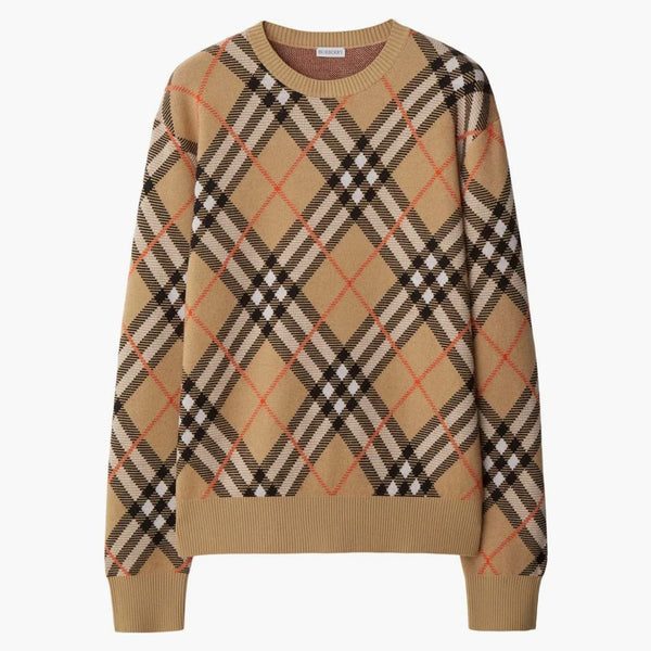Burberry Essentials WW a maniche lunghe Crew Top Sand IP Controllo