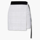 Burberry Everlie Jacquard Check Belted wrap kjol vit/svart