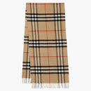 Burberry Exaggerated Check Cashmere Scarf Archive Beige