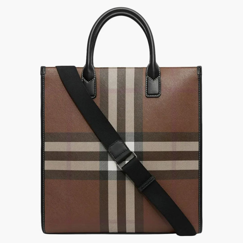 Burberry överdriven check smal vertikal denny död mörk björk brun/svart