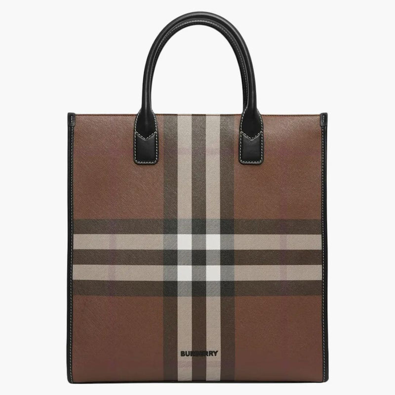 Burberry överdriven check smal vertikal denny död mörk björk brun/svart
