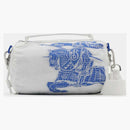 Burberry Extra Small Lightweight Ekd Duffle Bag White/blue