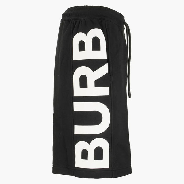 Burberry Fawnley Logo Print Track Shorts Black/white