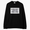 Logo Burberry Fawson Print Crewneck mikina černá