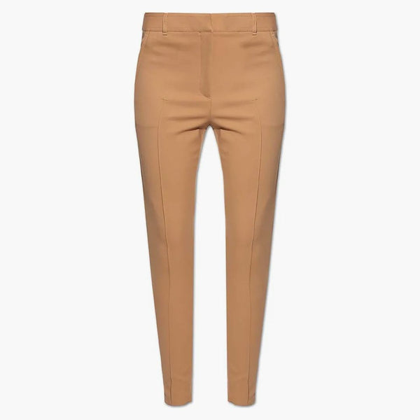 Burberry Fitted Wool Trousers Beige