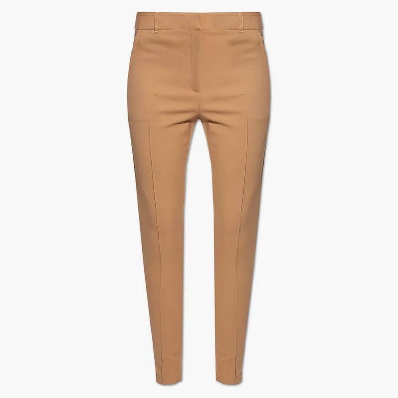 Burberry Fitted Wool Trousers Beige