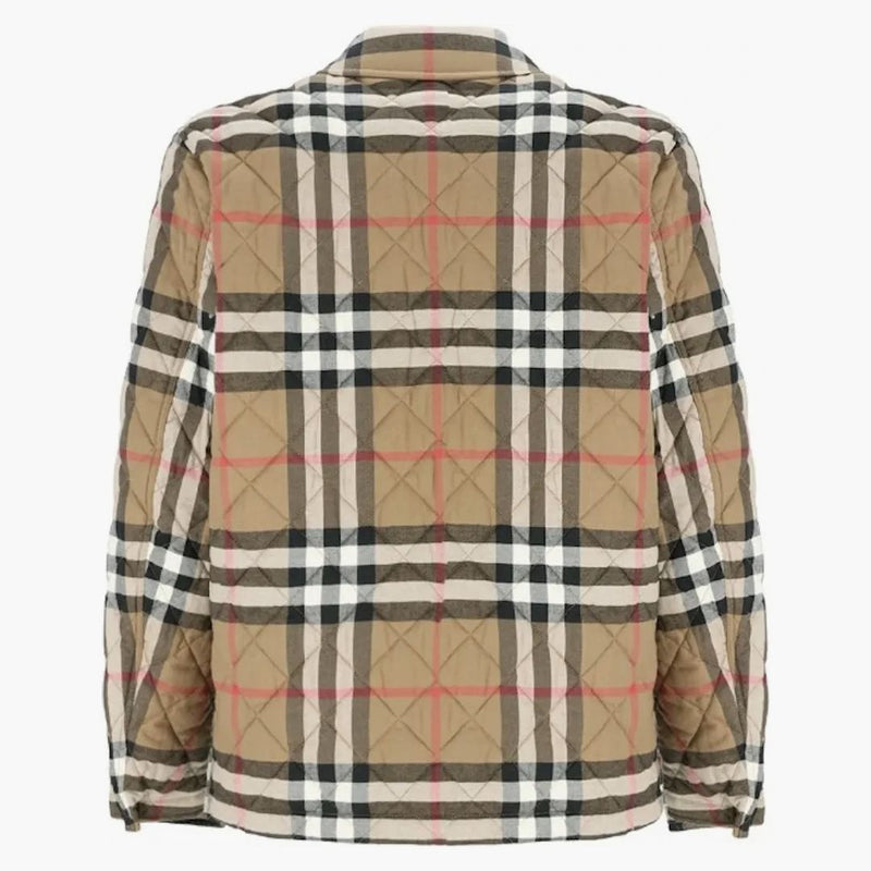 Burberry Forres Diamond Quilted Jacket Taupe Brown