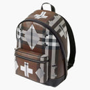 Burberry Geometric Check Backpack Brown