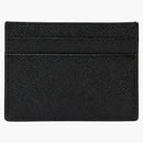 Burberry Grainy Leather TB Card Case Black/Silver-Tone