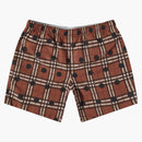 Burberry guilder polka dot check shorts mörk björkbrun
