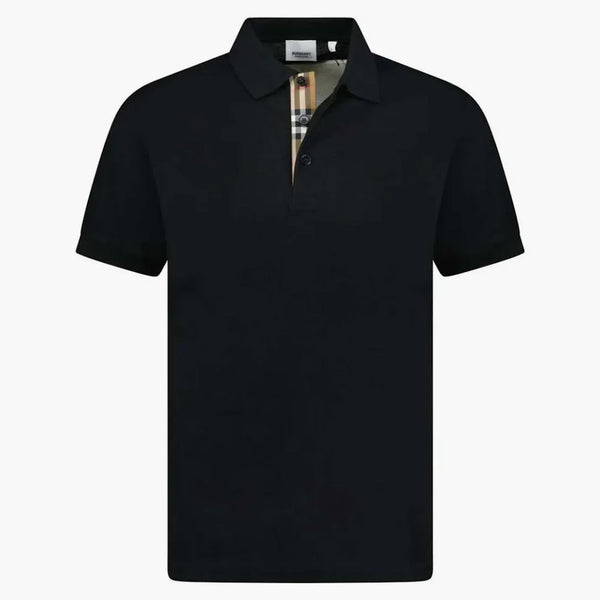 Burberry Hartford Check Placket Polo Black