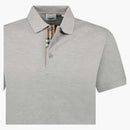 Burberry Hartford Check Placket Polo Grey